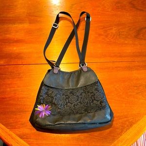 Haiku large shoulder bag boho with flower